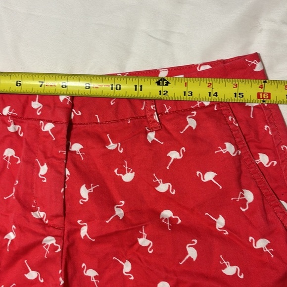 Elle Hot Pink Flamingo Print Chino Shorts size 2 - Picture 4 of 8